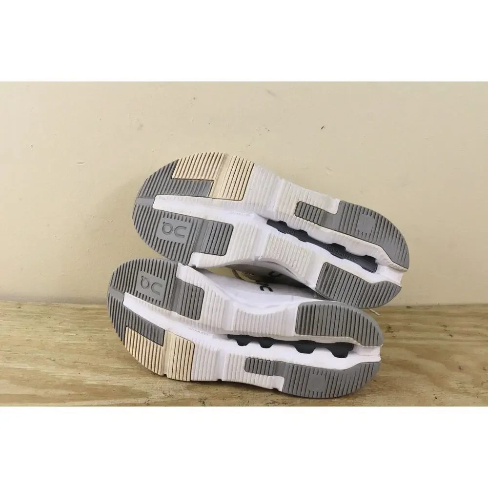 On Cloudnova 2 Womens 7 Beige White Sneakers Running Shoes